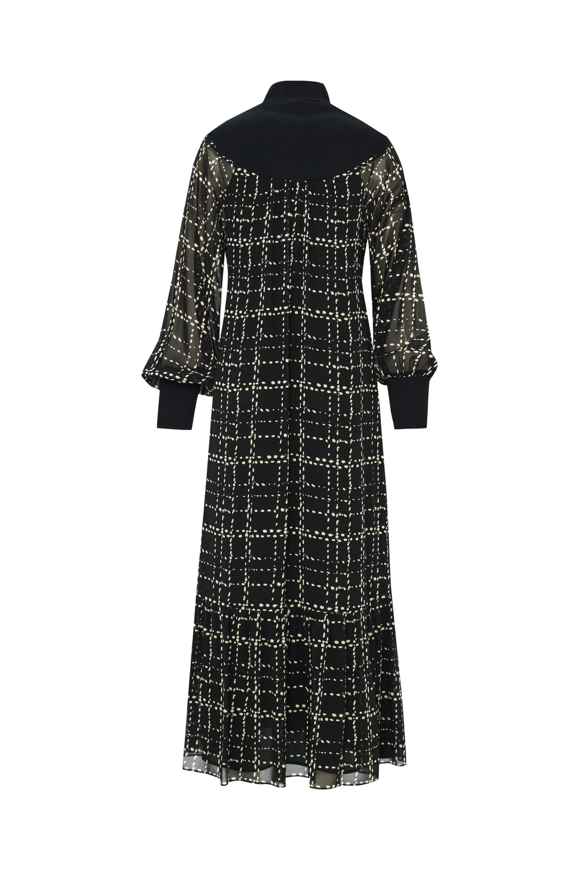 Tweed Checked Midi Regular Dress