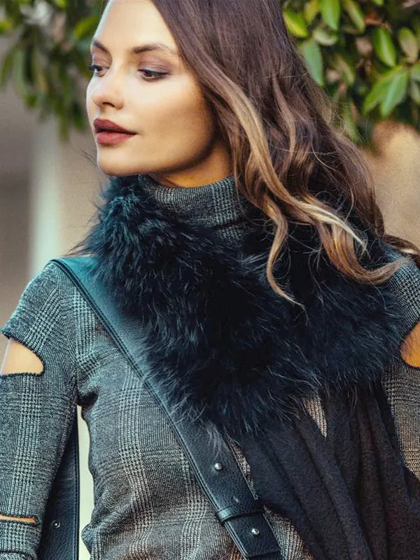 Tweed Cutout Top