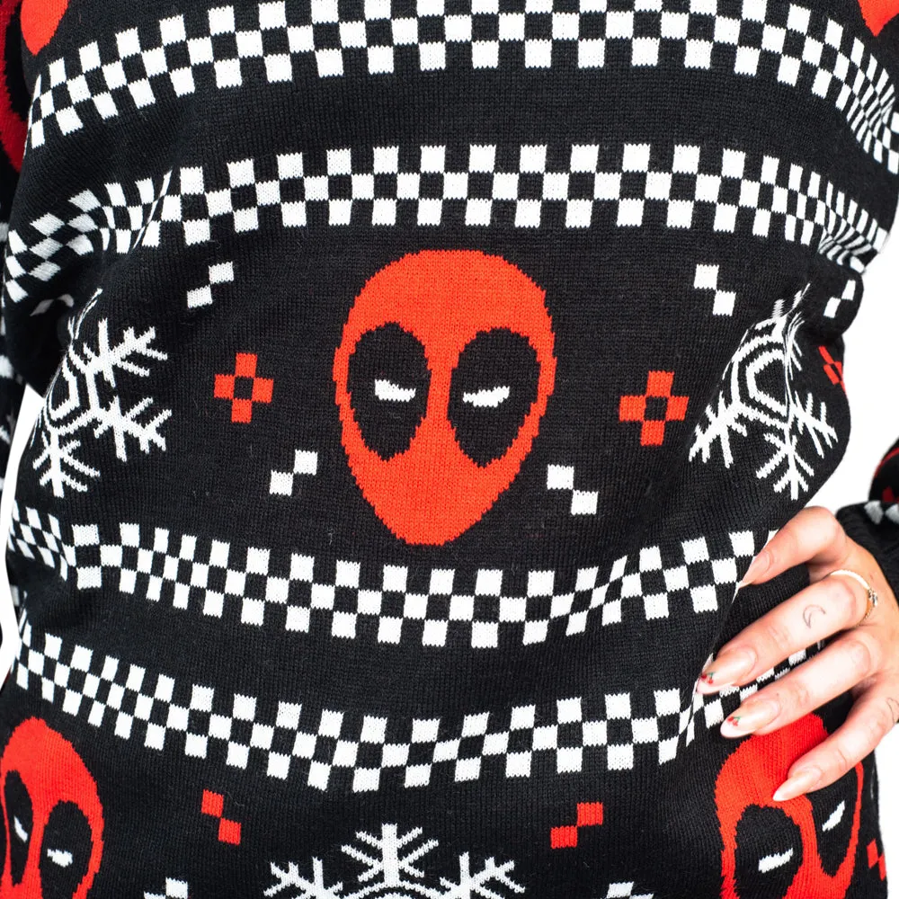 Ugly Christmas Sweater JulesRoche Knitted Deadpool Design