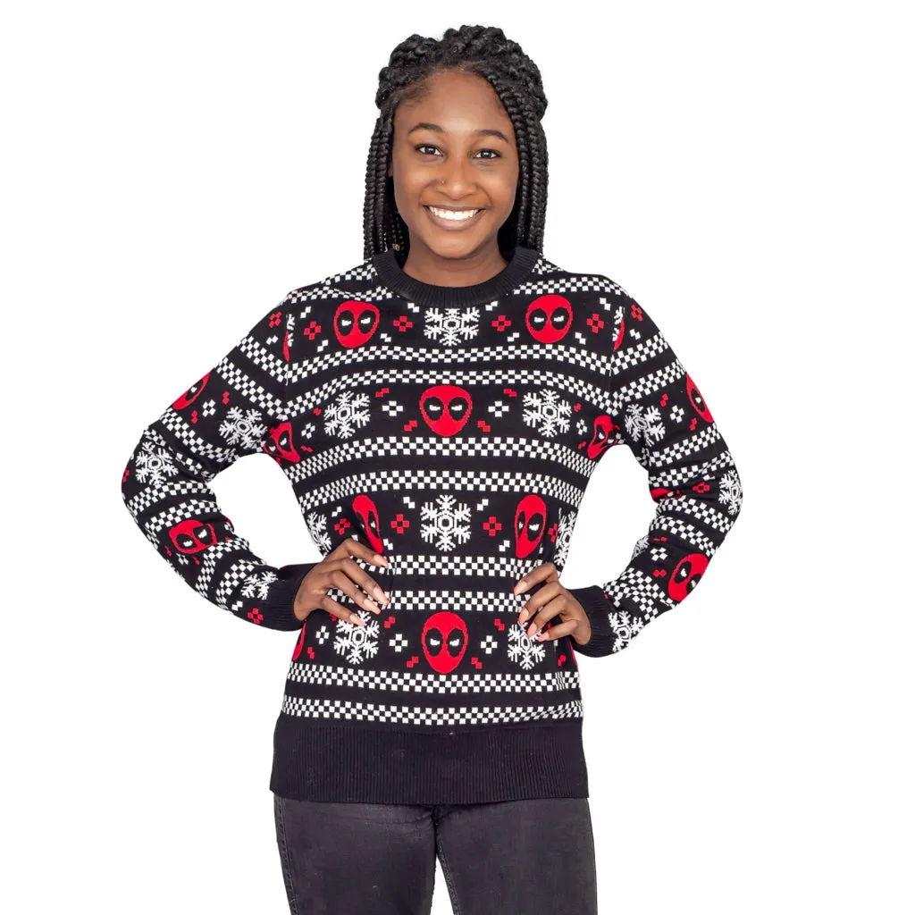 Ugly Christmas Sweater JulesRoche Knitted Deadpool Design