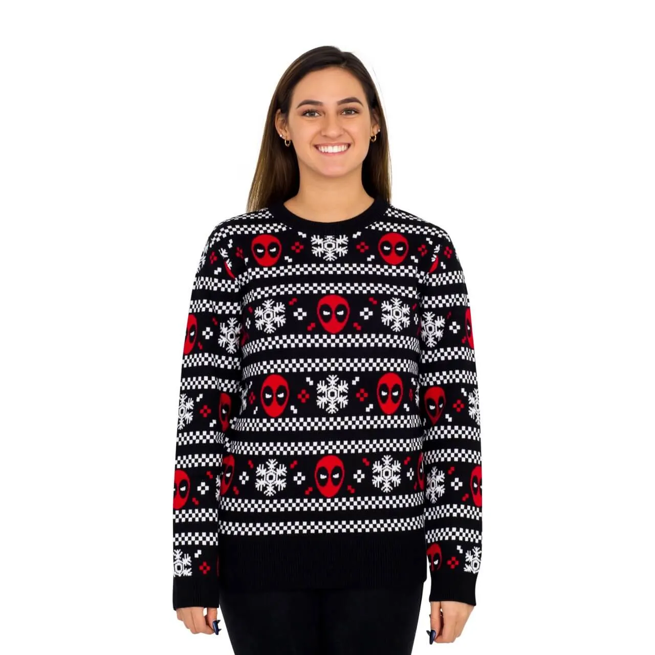 Ugly Christmas Sweater JulesRoche Knitted Deadpool Design