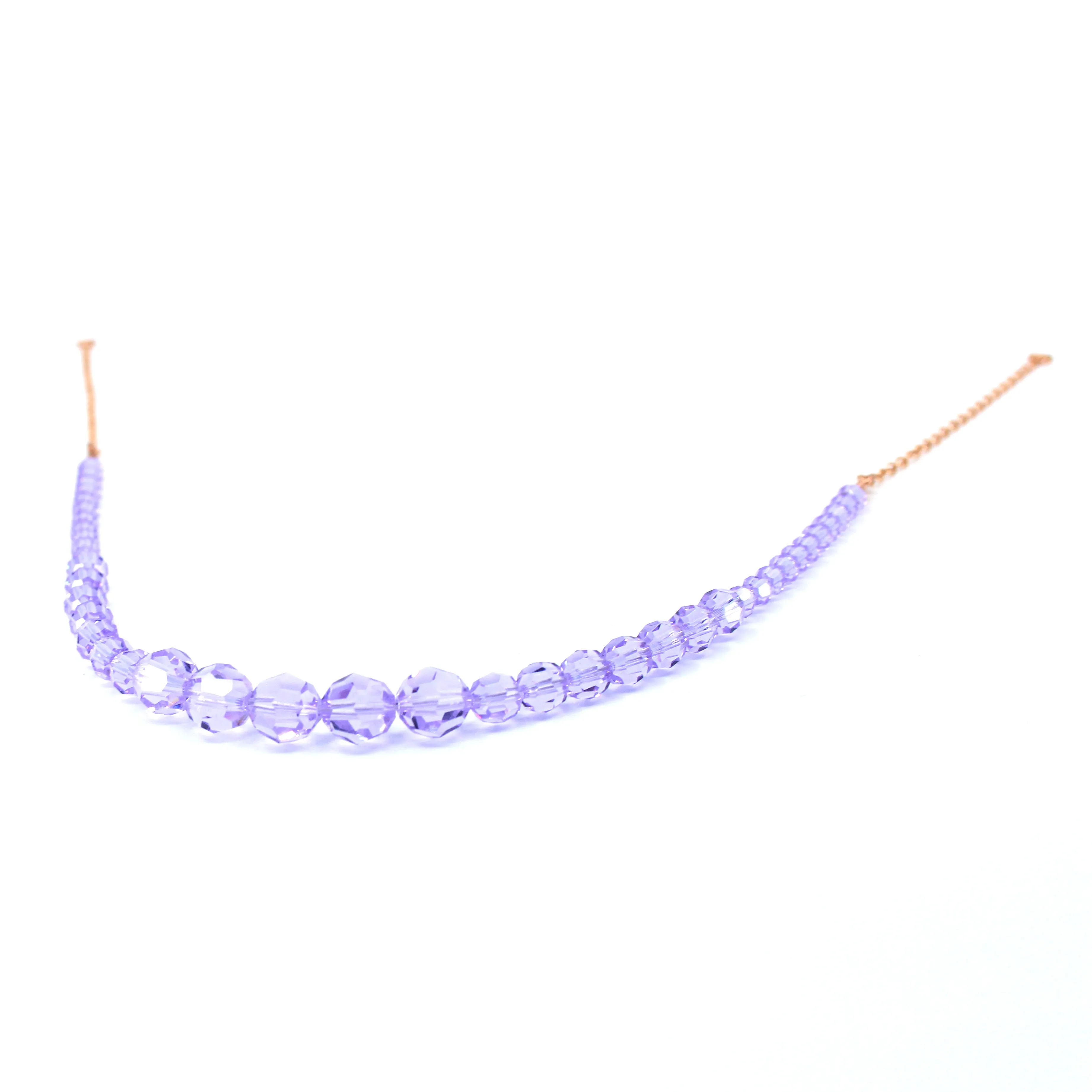Ultra Discreet Swarovski Crystal Day Collar in Lavender