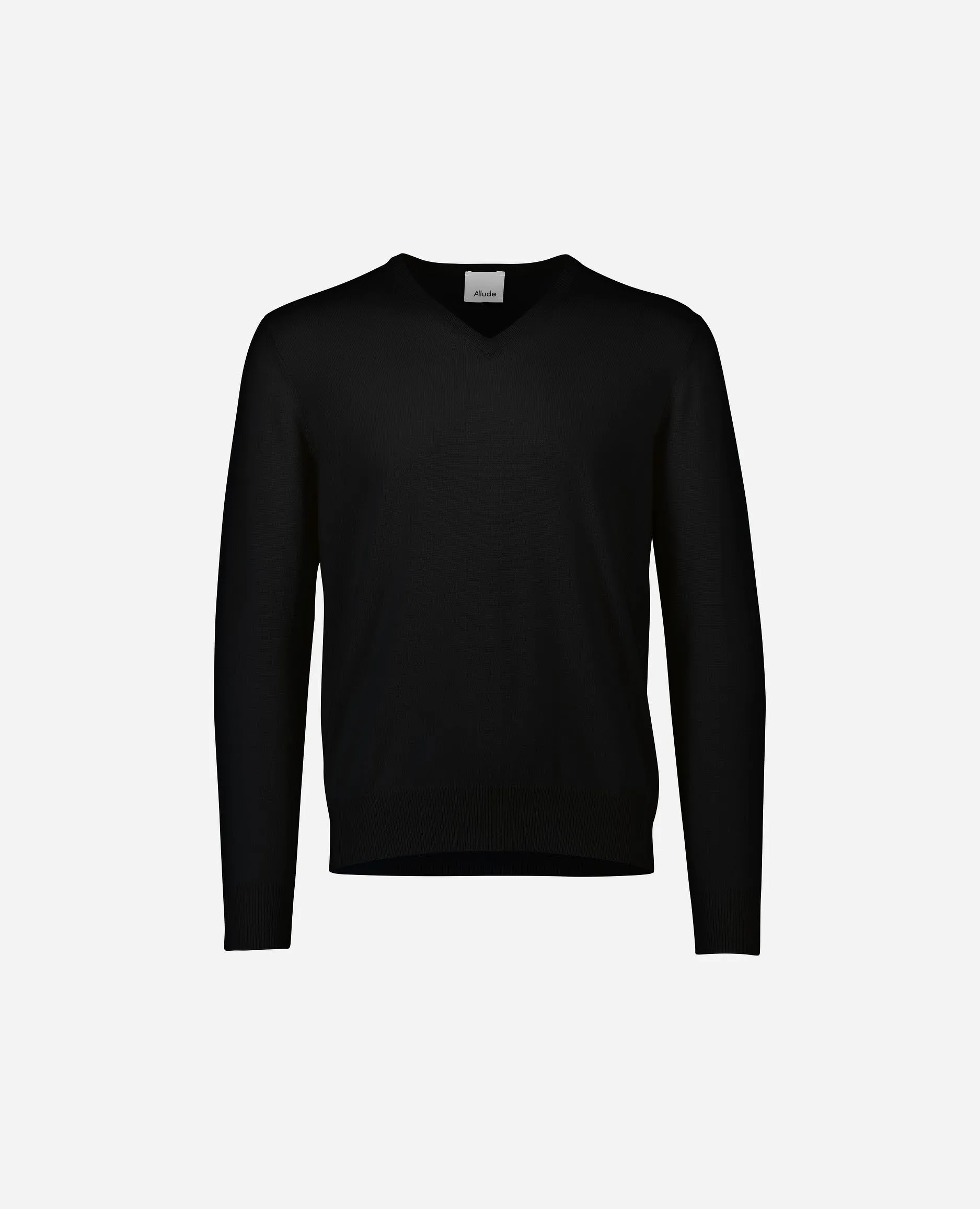 V-Ausschnitt Pullover aus Cashmere in Schwarz