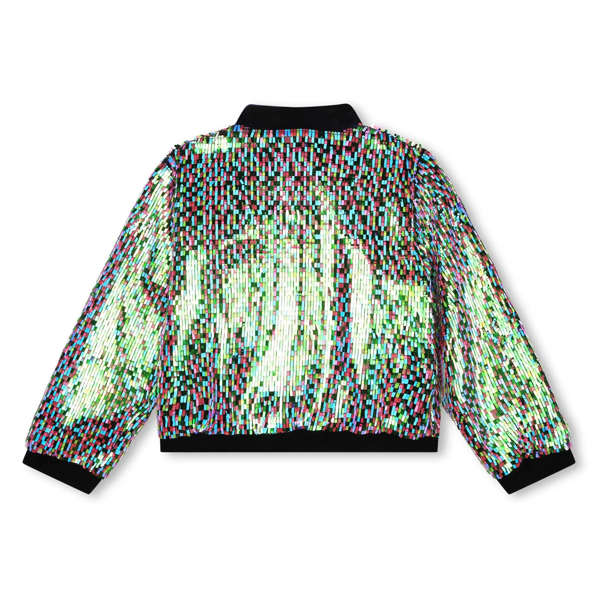 Velvet Sequin Bomber Jacket
