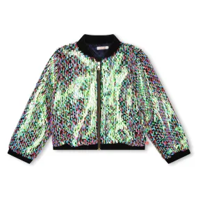 Velvet Sequin Bomber Jacket