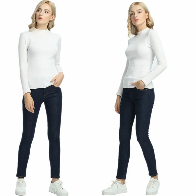 VenusFox High Waist Warm Jeans