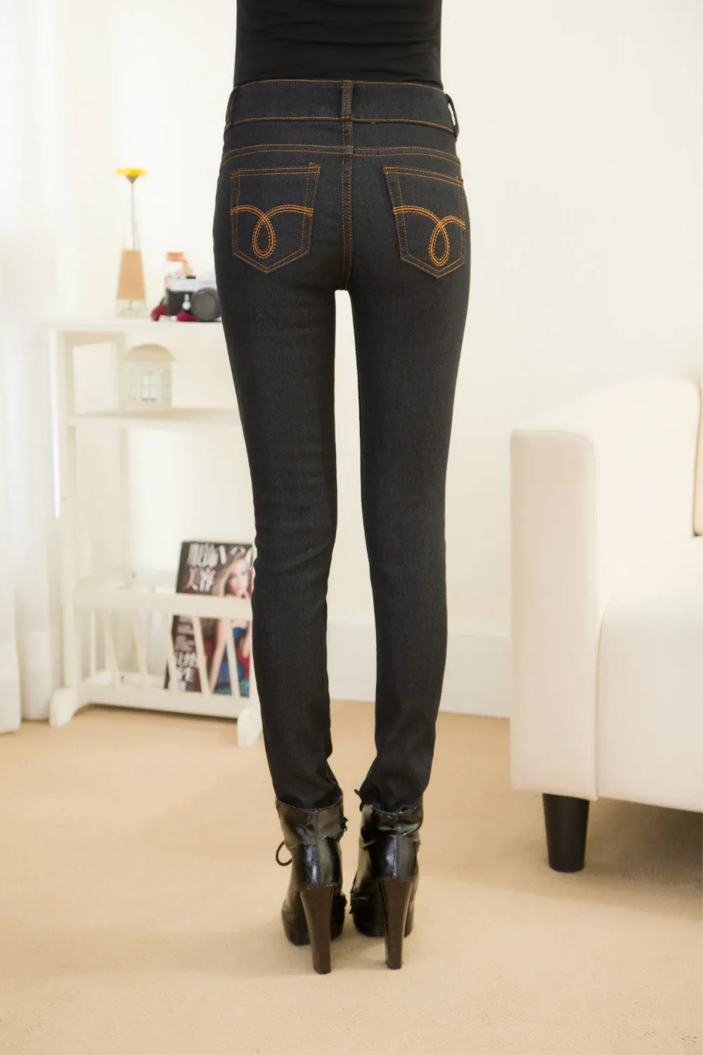 VenusFox High Waist Warm Jeans