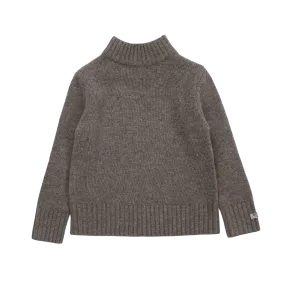 Vilno Merino Wool Sweater | Dark Taupe Melange