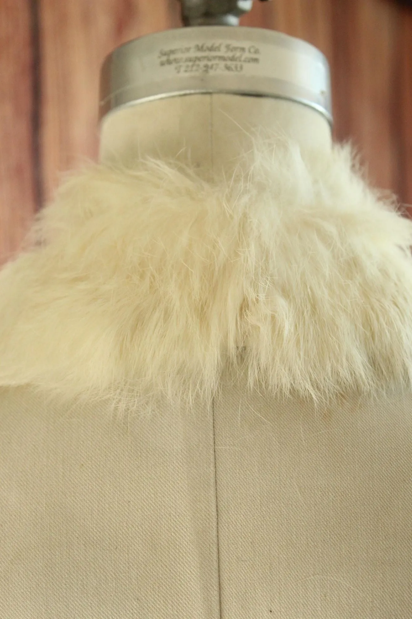 Vintage 1950s White Fur Detachable Blouse or Dress Collar