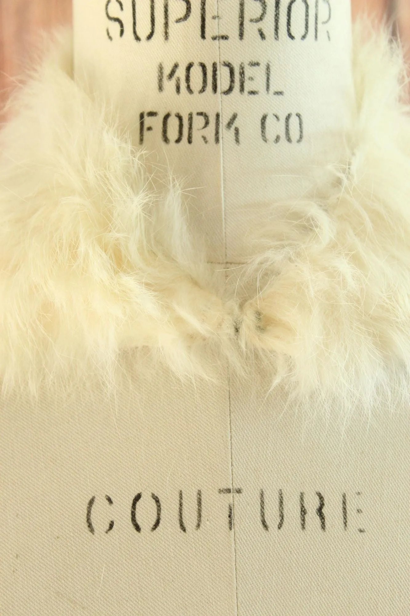 Vintage 1950s White Fur Detachable Blouse or Dress Collar