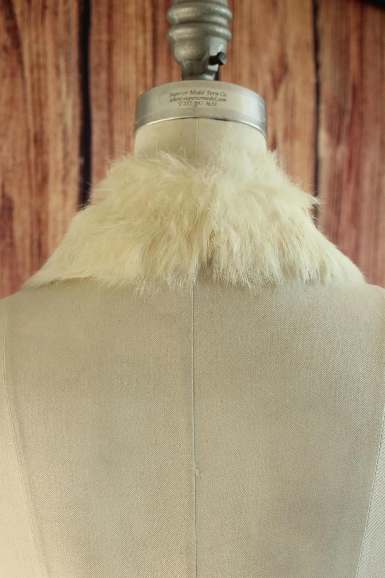 Vintage 1950s White Fur Detachable Blouse or Dress Collar