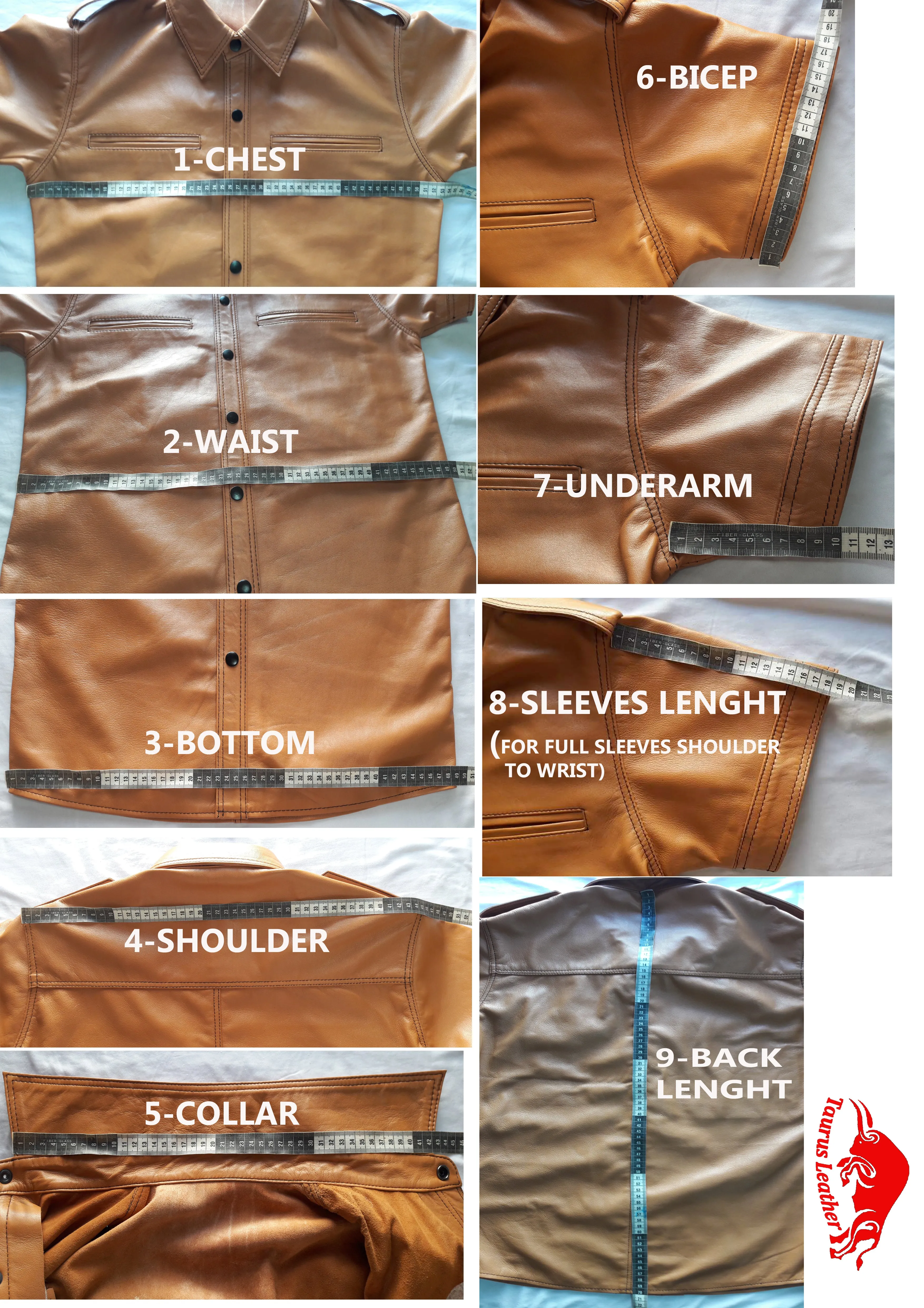 Vintage Brown The Classic Biker Jacket by Taurus Leather"