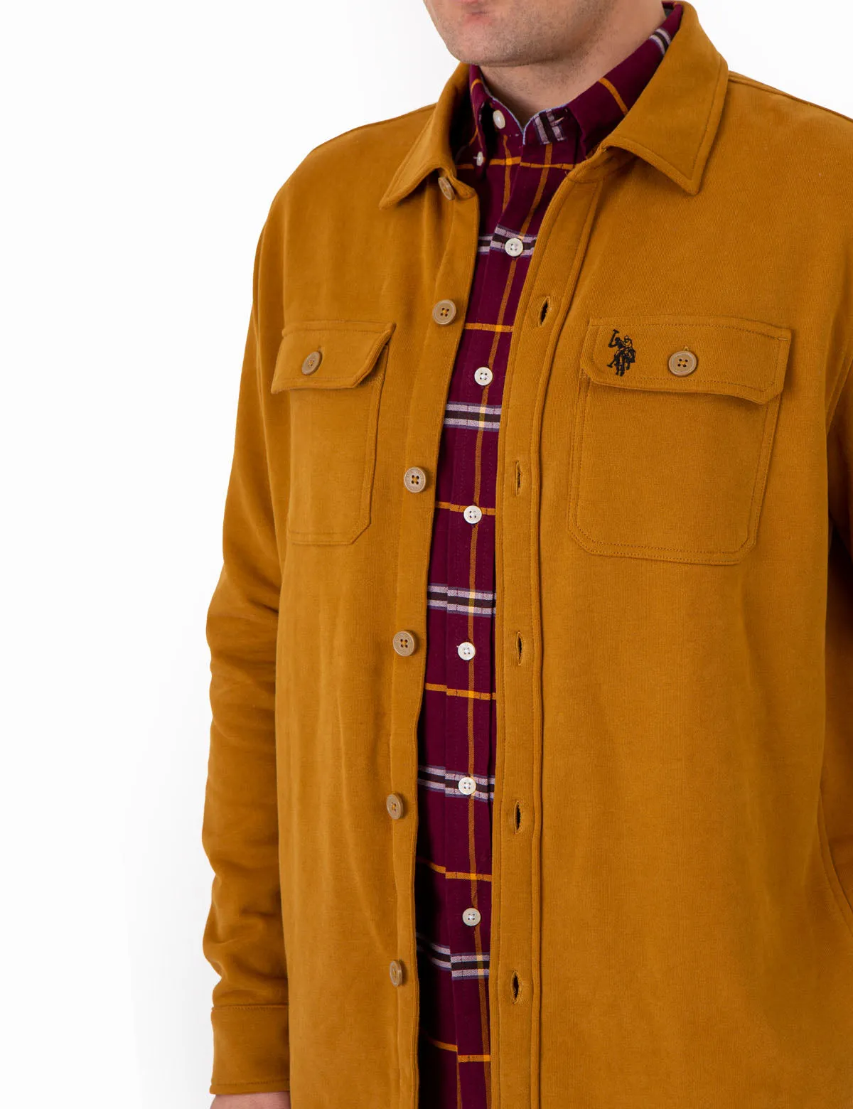 WHITE LABEL FRENCH TERRY SHACKET