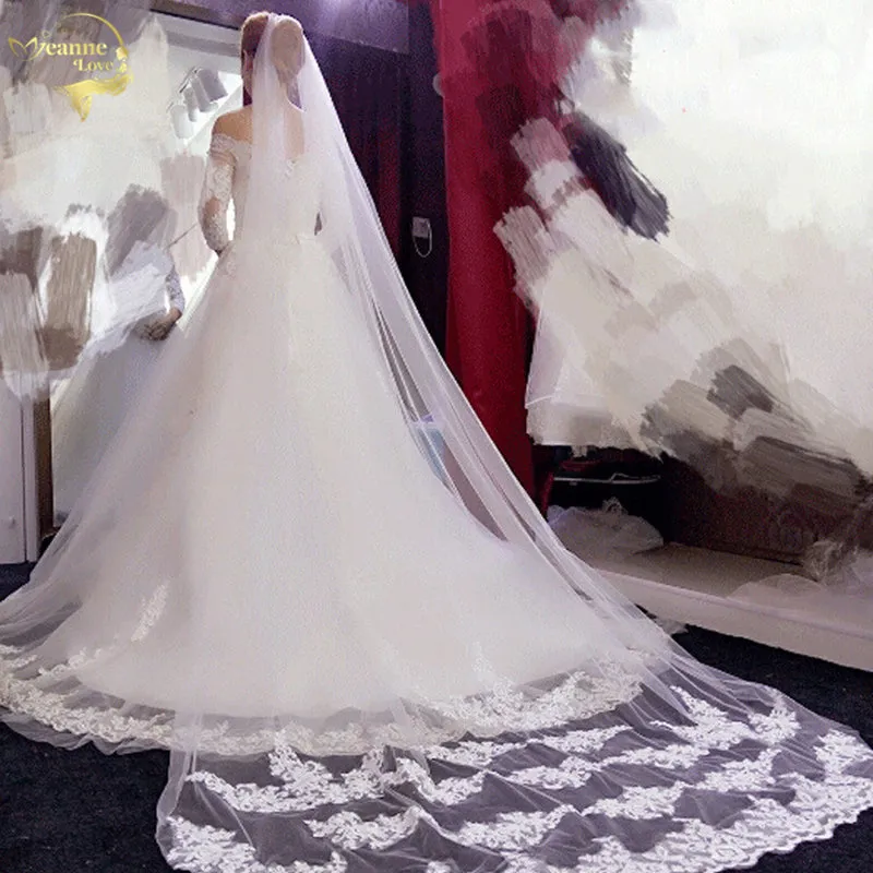 White  Veil Long Bridal Veil Cheap Wedding Accessories