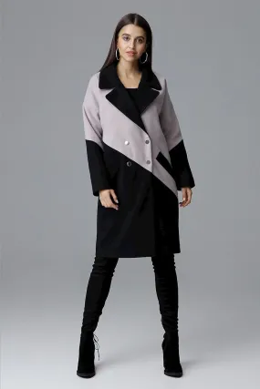 Women’s Elegant Two-Tone Coat