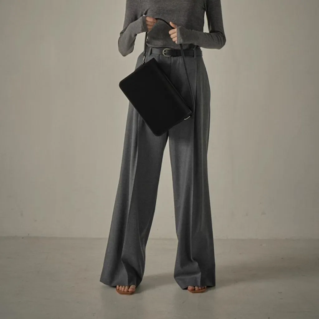 Women's High Waist Straight Suit Pants