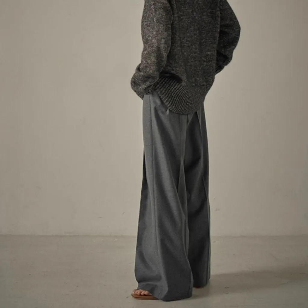 Women's High Waist Straight Suit Pants