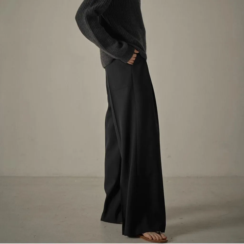 Women's High Waist Straight Suit Pants